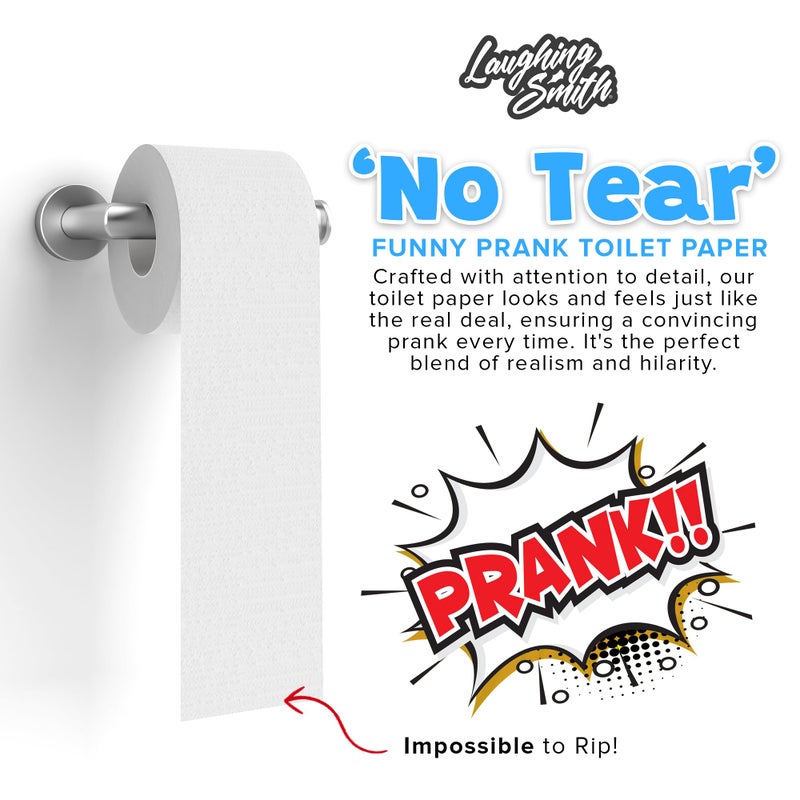 Laughing Smith No Tear Prank Toilet Paper - Impossible to Rip Gag for Adults and Kids - Image 3